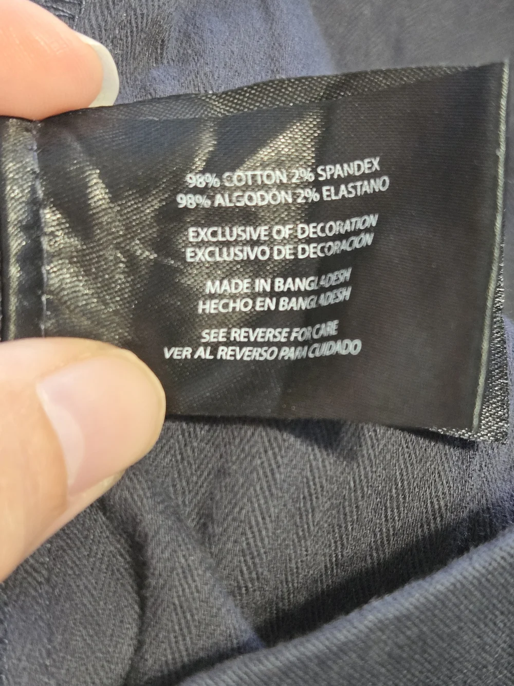 Banana Republic 36x30 Navy Stretch Chino Pants Straight‎ Fit Casual